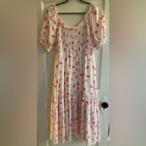 [LoveShackFancy] Floral Dress in Pink and Cream
